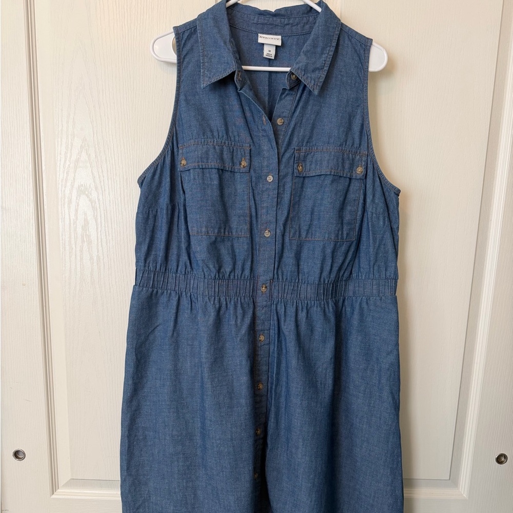 Ava & Viv Medium Blue Chambray Denim Dress